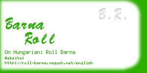 barna roll business card